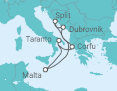 Croatia, Greece & Italy Fly-Cruise Cruise itinerary  - PO Cruises