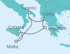 Greek Islands & Italy Fly-Cruise Cruise itinerary  - PO Cruises