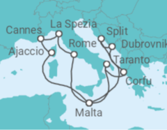 Croatia, Greece, Italy, Malta, France Cruise itinerary  - PO Cruises