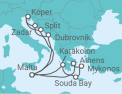 Croatia, Italy, Malta, Greece Cruise itinerary  - PO Cruises