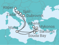Greece, Malta, Croatia, Italy Cruise itinerary  - PO Cruises