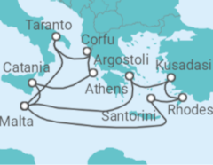 Greece, Turkey, Malta, Italy Cruise itinerary  - PO Cruises