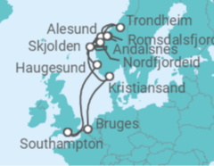 Norwegian Fjords Exploration Cruise itinerary  - PO Cruises