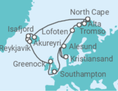 United Kingdom, Iceland, Norway Cruise itinerary  - PO Cruises