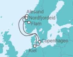 Norwegian Fjords from Copenhagen Cruise itinerary  - MSC Cruises