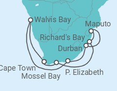 Namibia, South Africa, Mozambique Cruise itinerary  - Regent Seven Seas