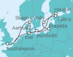 Germany, Finland, Estonia, Sweden, Lithuania, Denmark Cruise itinerary  - PO Cruises