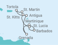 Christmas & New Year Caribbean Fly-Cruise Cruise itinerary  - PO Cruises