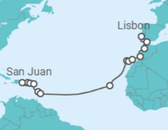 San Juan (Puerto Rico) to Lisbon Cruise itinerary  - Norwegian Cruise Line