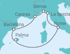 France, Italy & Spain +Hotel +Flights Cruise itinerary  - MSC Cruises