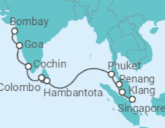 Singapore to Bombay (Mumbai) Cruise itinerary  - Celebrity Cruises