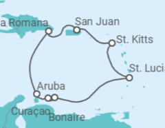 Dominican Republic, Aruba, Curaçao, Saint Lucia Cruise itinerary  - Norwegian Cruise Line