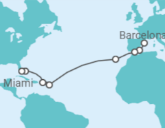 Barcelona to the Caribbean ending in Miami Cruise itinerary  - Norwegian Cruise Line