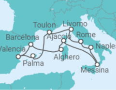 Italy, France, Spain Cruise itinerary  - Cunard