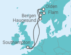 Norwegian Fjords Cruise itinerary  - Cunard