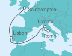 Rome to Southampton Cruise itinerary  - Cunard