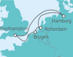 Hamburg, Rotterdam & Bruges Cruise itinerary  - Cunard