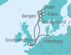 Norwegian Fjords - Southampton to Hamburg Cruise itinerary  - Cunard