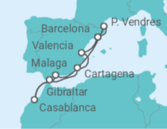 Spain, Gibraltar, Morocco Cruise itinerary  - Seabourn