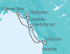 Alaska Cruise +Hotel in Seattle + Flights Cruise itinerary  - Princess Cruises