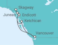 Alaska Cruise +Hotel in Vancouver +Flights Cruise itinerary  - Princess Cruises