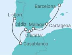 Spain, Gibraltar, Morocco, Portugal Cruise itinerary  - WindStar Cruises
