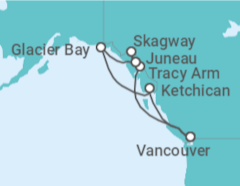 Alaska Cruise +Hotel in Vancouver +Flights Cruise itinerary  - Holland America Line