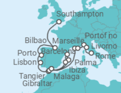 Southampton to Civitavecchia (Rome) Cruise itinerary  - Princess Cruises