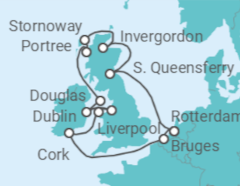 United Kingdom, Ireland, Belgium Cruise itinerary  - Holland America Line
