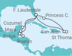  Caribbean Enchanted Princess +Hotel +Flights Cruise itinerary  - Princess Cruises