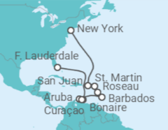 The Caribbean Cruise with Miami & New York +Flights Cruise itinerary  - Princess Cruises