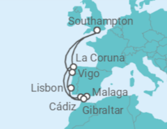 Spain, Gibraltar & Portugal Cruise itinerary  - Cunard