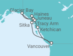 Alaska & Canada Cruise & Stay Package Cruise itinerary  - Cunard