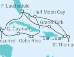 The Bahamas, Puerto Rico, Virgin Islands, US, Jamaica, Cayman Islands, Mexico Cruise itinerary  - Holland America Line