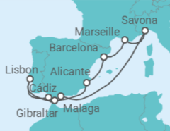 The Med, Andalusia & Lisbon Cruise itinerary  - Costa Cruises