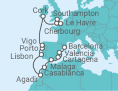 Barcelona to Southampton Cruise itinerary  - Royal Caribbean