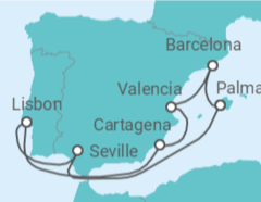 Spain, Portugal Cruise itinerary  - AIDA