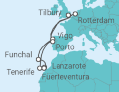 Christmas & New Year Canary Islands & Madeira Cruise itinerary  - Ambassador Cruise Line