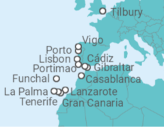 Christmas & New Year Iberia, Canaries & Morocco Cruise itinerary  - Ambassador Cruise Line