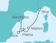 Sun and Fun in the Balearic Islands An exciting cruise to Barcelona and the Balearic Islands (port-t Cruise itinerary  - CroisiMer