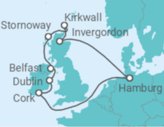 British Isles from Hamburg Cruise itinerary  - MSC Cruises