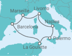 Grandiosa All Incl. Mediterranean +Hotel +Flights Cruise itinerary  - MSC Cruises