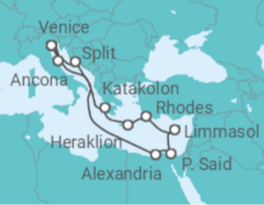 Italy, Greece, Cyprus, Egypt, Croatia Cruise itinerary  - MSC Cruises