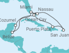 Puerto Rico, The Bahamas, US, Belize, Mexico Cruise itinerary  - MSC Cruises
