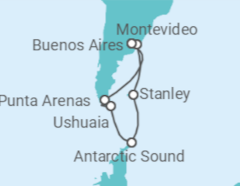Antarctica Cruise w/ Hotel in Buenos Aires & Flights Cruise itinerary  - Princess Cruises