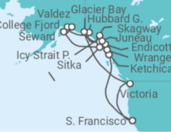 22-Day Ultimate Alaska Solstice (with Glacier Bay National Park) Cruise itinerary  - Princess Cruises