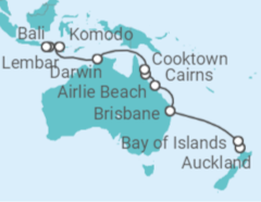 Australia - Auckland to Bali Cruise itinerary  - Norwegian Cruise Line