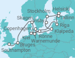 Southampton to Copenhagen Cruise itinerary  - Royal Caribbean