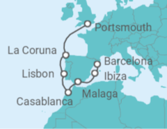 From the UK to Spain and Morocco Cruise itinerary  - Virgin Voyages