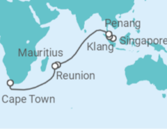 Malaysia, Mauritius Cruise itinerary  - PO Cruises